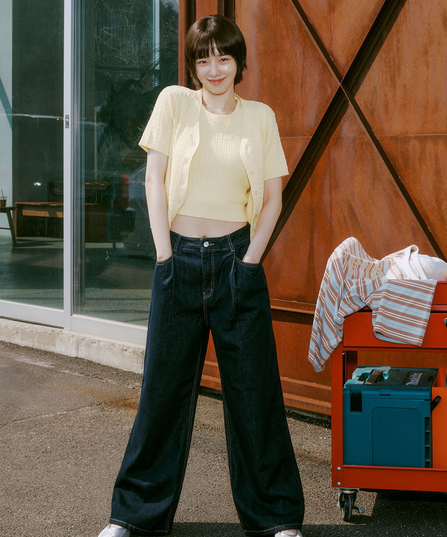 【SATUR】 (W) Wide Flare Denim Pants / 追跡付 MUSINSA公式 | SATUR (W) Wide Flare Denim Pants Indigo