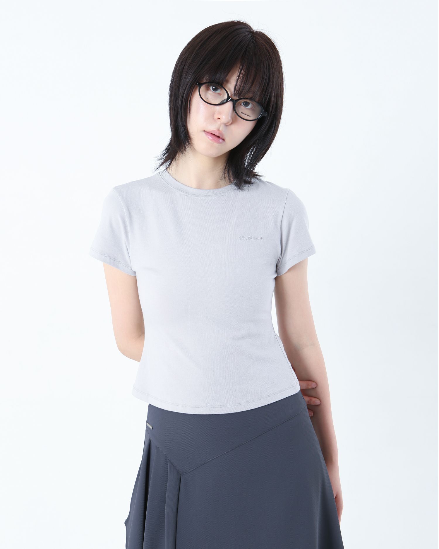 ◆MISEKI SEOUL◆ Basic short sleeves GREY MSK252TS08GR MUSINSA | MISEKI SEOUL Basic short sleeves GREY