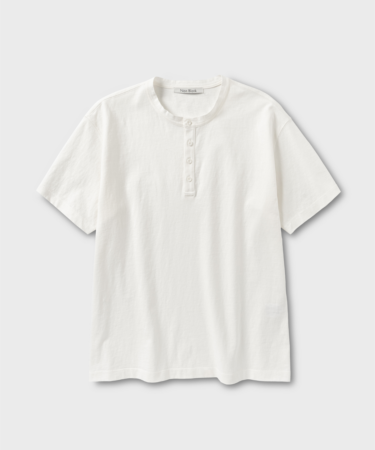 넌블랭크(NONBLANK) 헨리넥 HS 티셔츠_WHITE