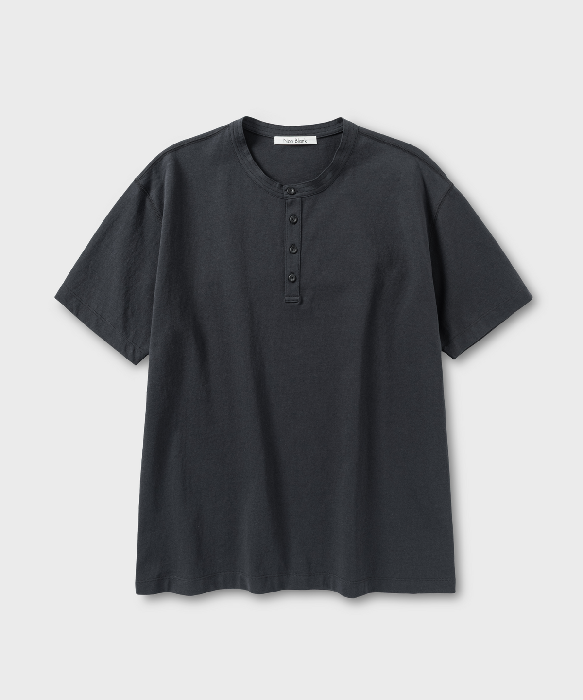 넌블랭크(NONBLANK) 헨리넥 HS 티셔츠_DARK NAVY