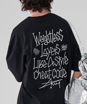 CHEAT CODE 레터링 오버핏 반팔 티셔츠 6 COLOR