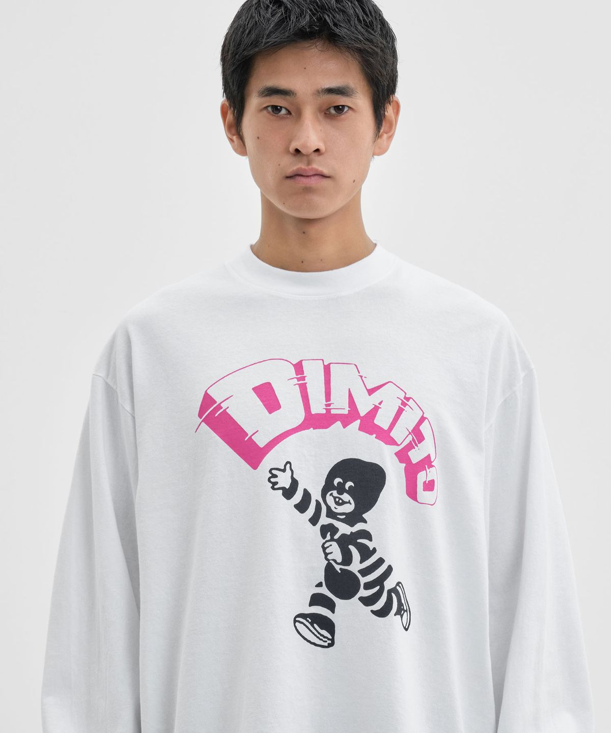디미토(DIMITO) MASK BOY LSV GD 6.5OZ TEE WHITE