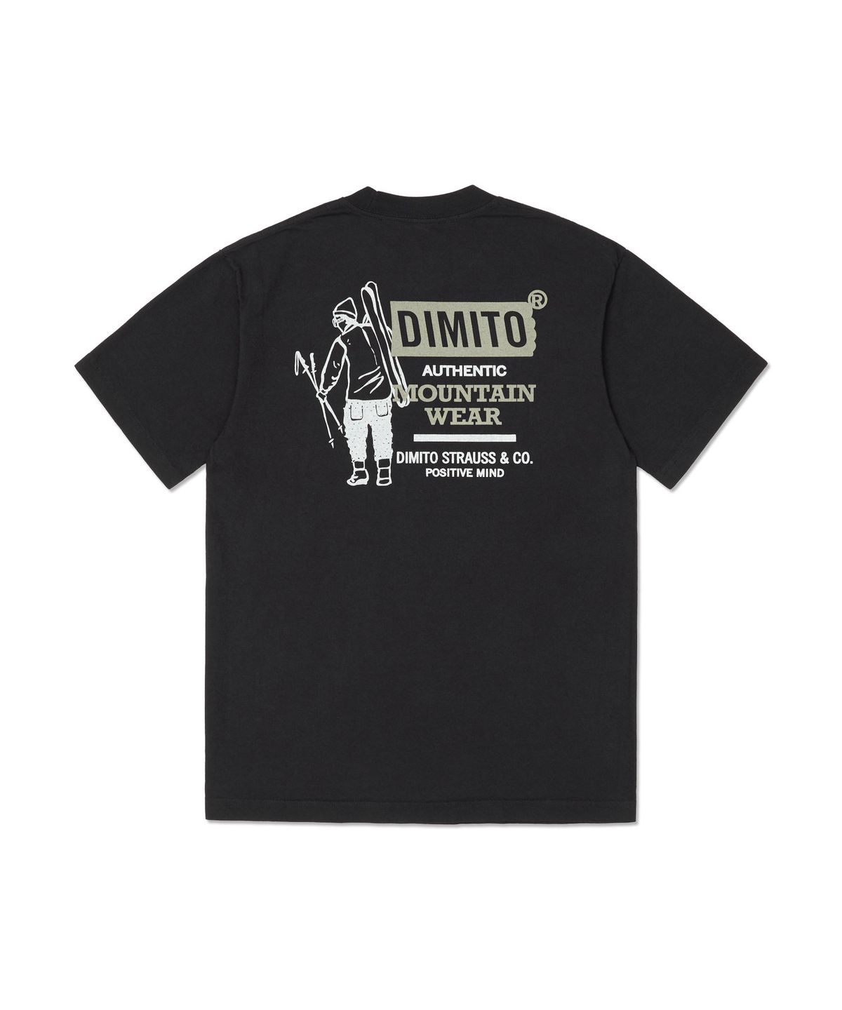 디미토(DIMITO) AUTHENTIC MT POCKET SSV GD 6.5OZ TEE BLACK
