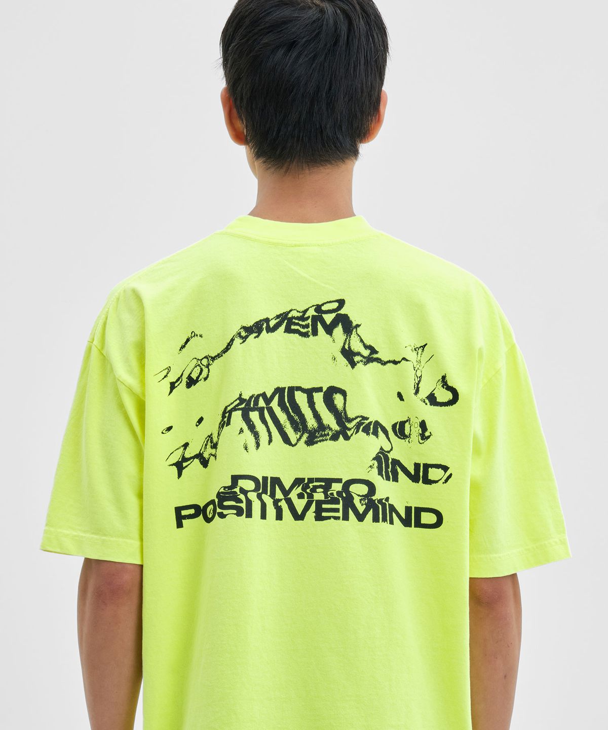 디미토(DIMITO) CIRCLE LOGO SSV GD 6.5OZ TEE NEON YELLOW