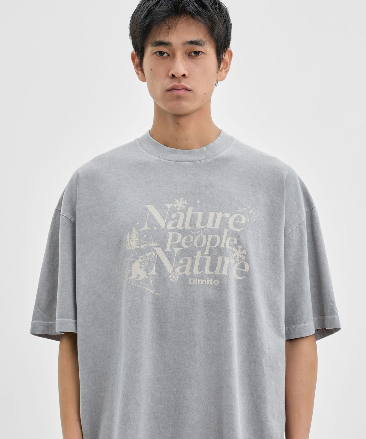 디미토(DIMITO) NPN SSV GD 6.5OZ TEE DARK SILVER