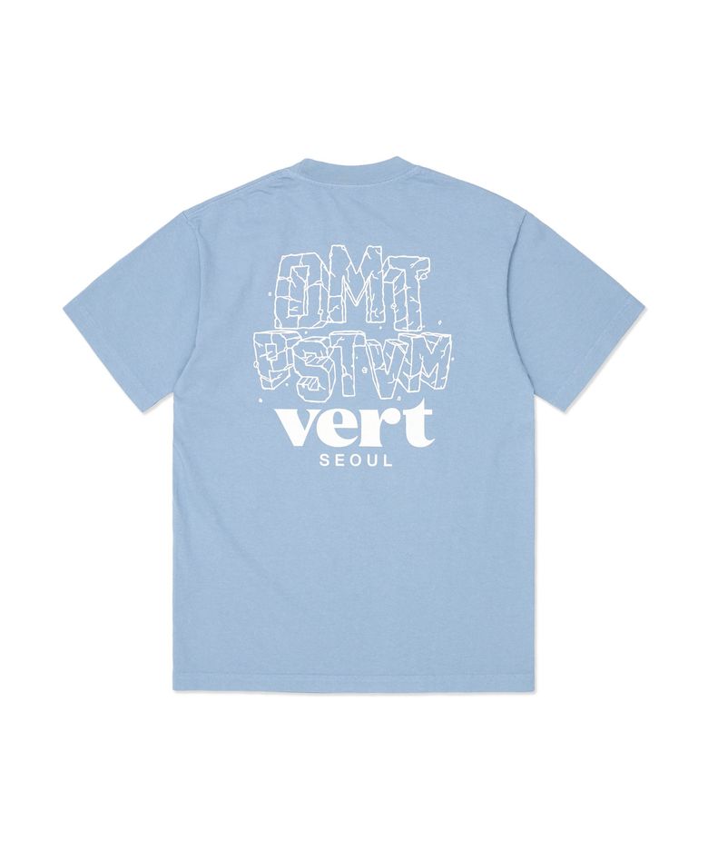 DMT VERT SEOUL SSV GD 6.5OZ TEE CLEAR BLUE