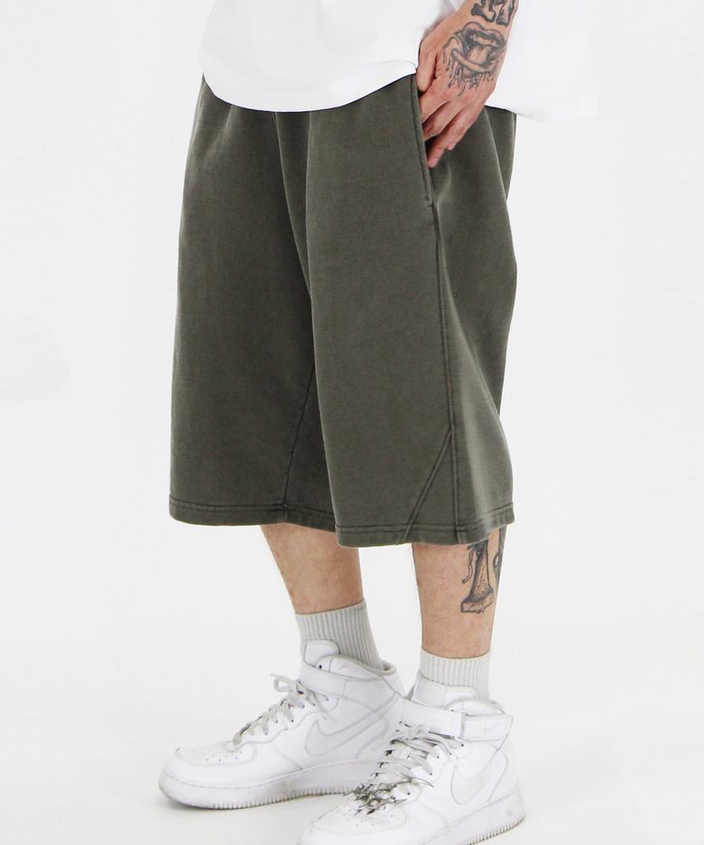 스플릿 버뮤다 팬츠 피그먼트 KHAKI
