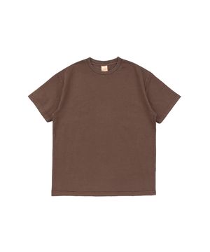BECANVAS 32S 2-PLY PIGMENT DYED SHORTSLEEVE (BROWN)