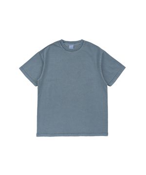 BECANVAS 32S 2-PLY PIGMENT DYED SHORTSLEEVE (BLUE)