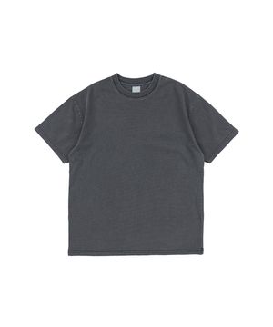 BECANVAS 32S 2-PLY PIGMENT DYED SHORTSLEEVE (CHARCOAL)