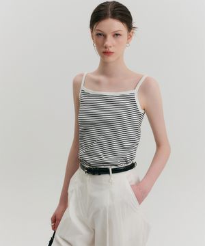 [알로하 PICK] 알리사 스트라이프 슬리브리스 탑 / ALYSSA STRIPE SLEEVELESS TOP_2colors