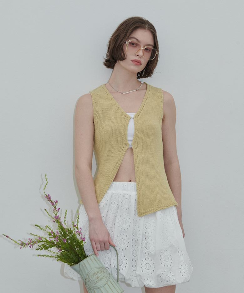 Filo Hook Knit Vest Butter