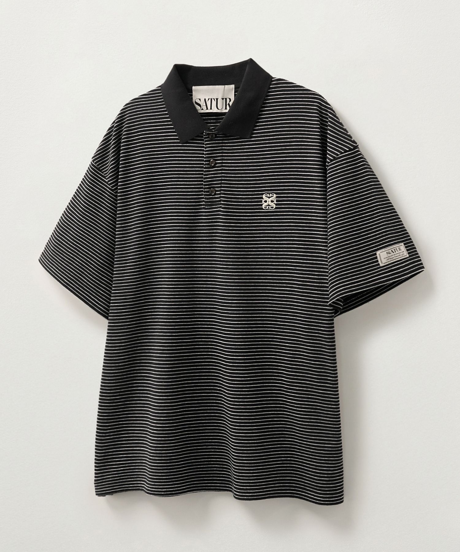 SATUR ■ Striped collar short sleeve t-shirt MUSINSA | SATUR All Day Color Stripe Short Sleeve T-shirt Navy