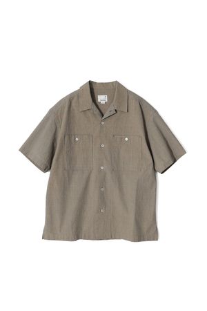 Joshua TD check Open Collar Shirt Beige