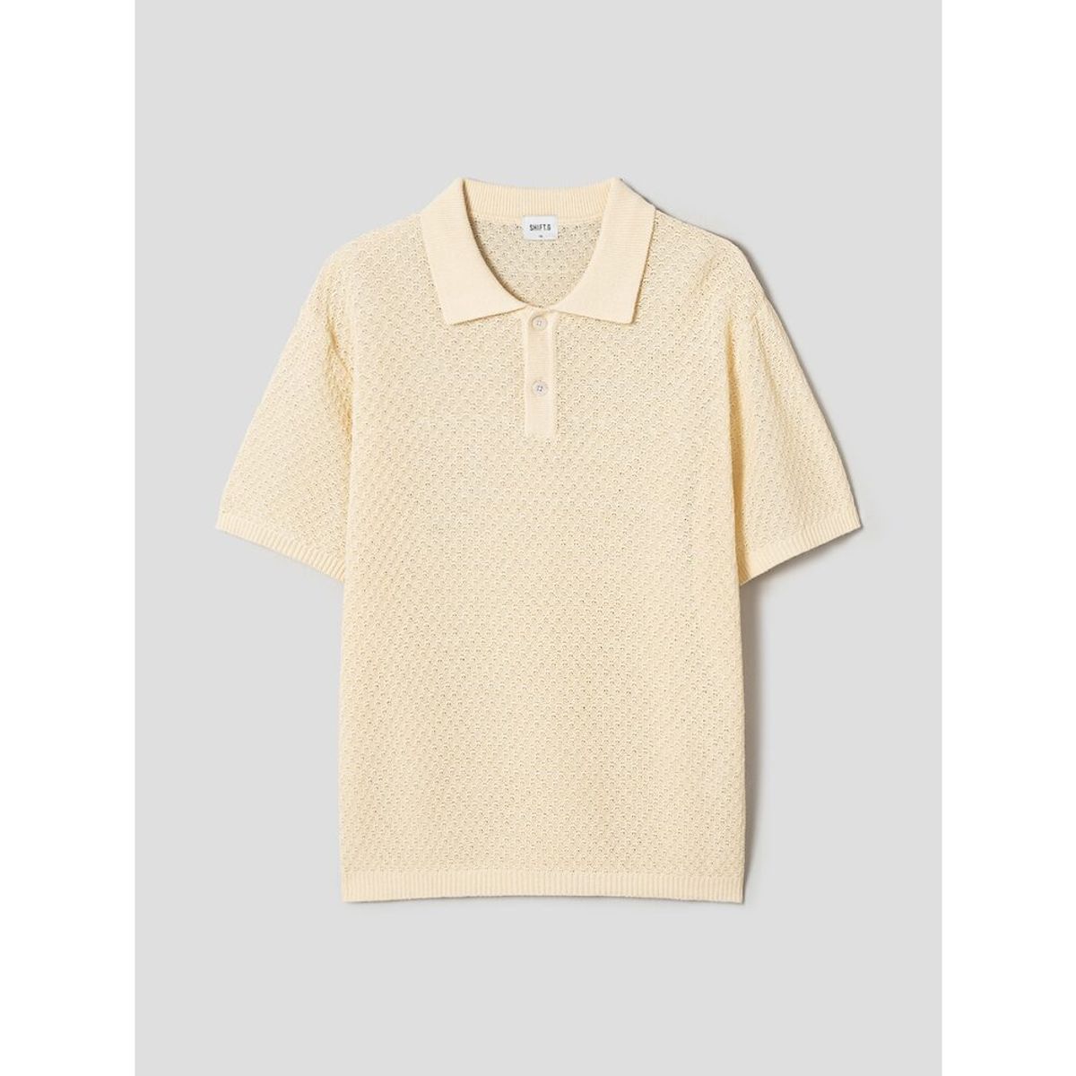 시프트지(SHIFT.G) Paper Yarn Texture Polo  Yellow
