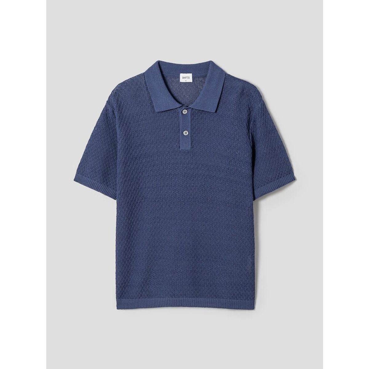 시프트지(SHIFT.G) Paper Yarn Texture Polo  Blue