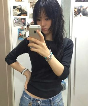 소프트 보트넥 슬리브 티셔츠 (7부/긴팔)