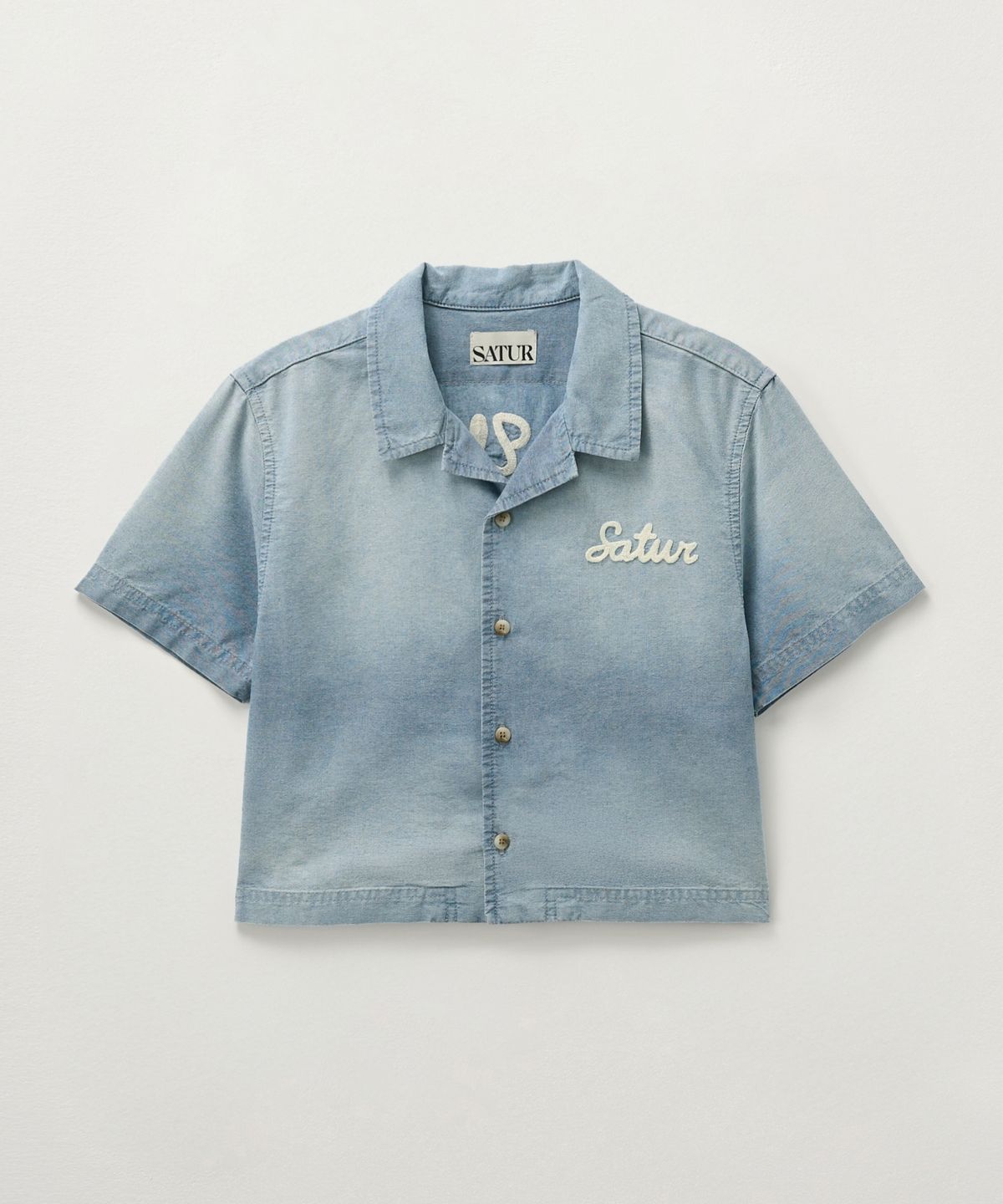 세터(SATUR) (W) 본 보야지 데님 셔츠 라이트 블루