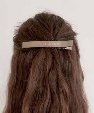 minimal long metal hair pin (H025_silver)