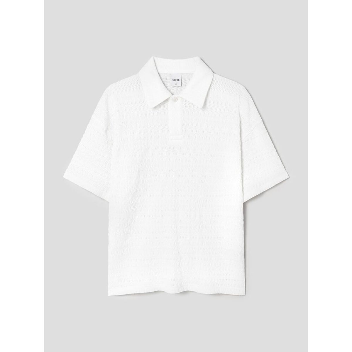 시프트지(SHIFT.G) Wave Texture Polo  White