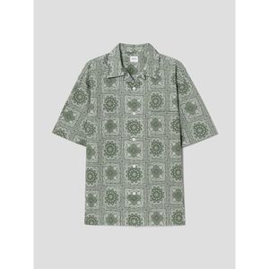 Bandana Pattern Cloud Shirts  Khaki