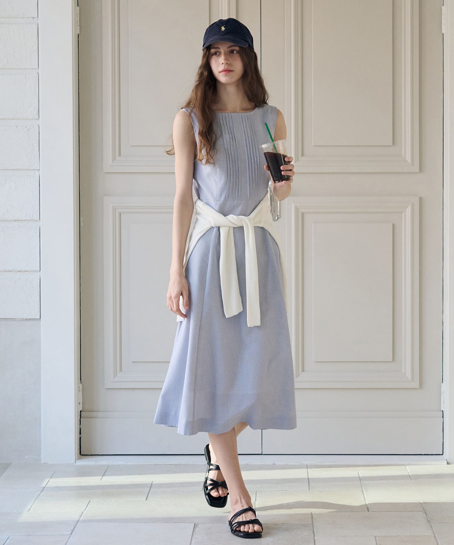 MUSINSA公式 | DRAWFIT WOMEN Pintuck Sleeveless Long One