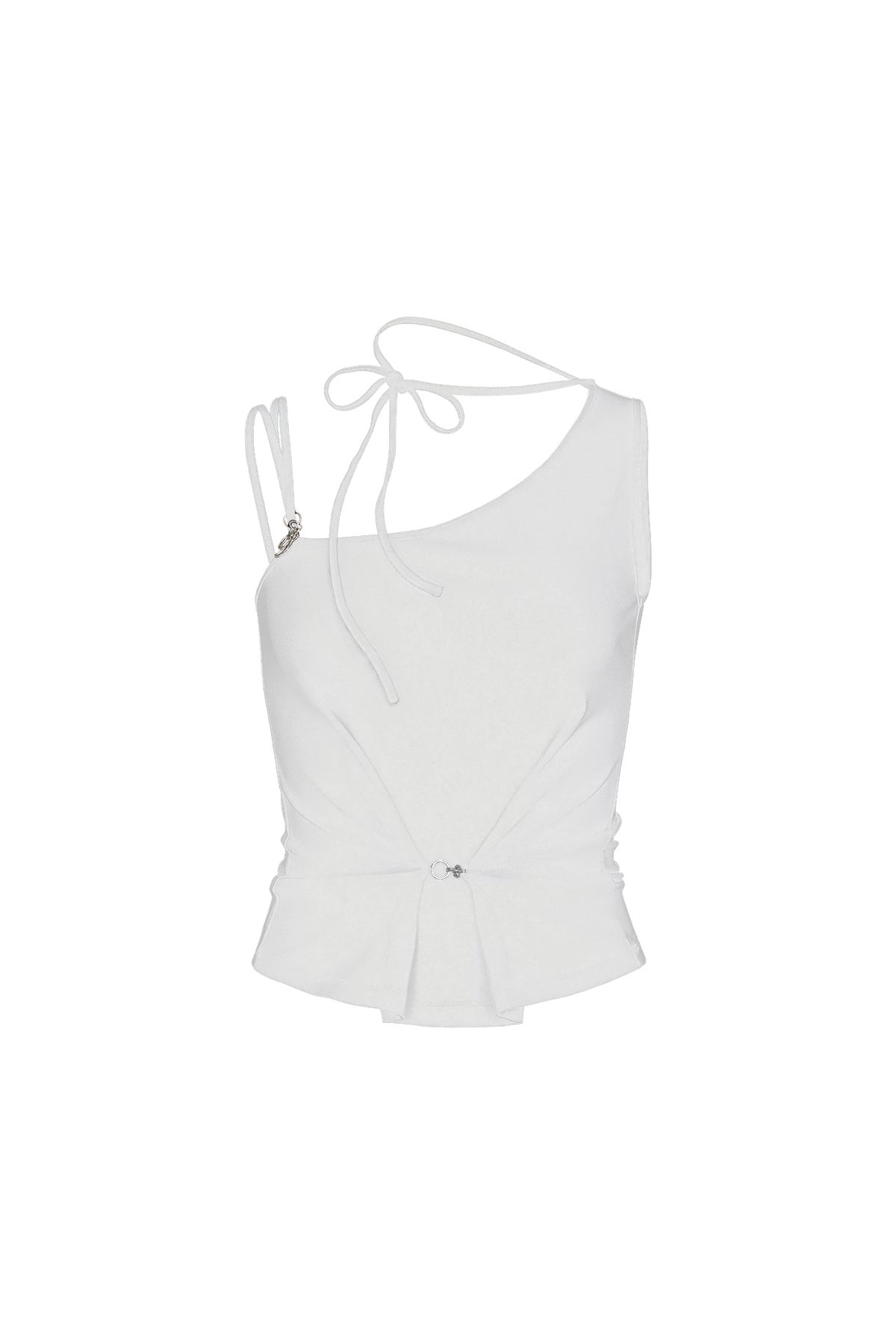 페인오어플레져(PAINORPLEASURE) RUBY HOOK TOP white