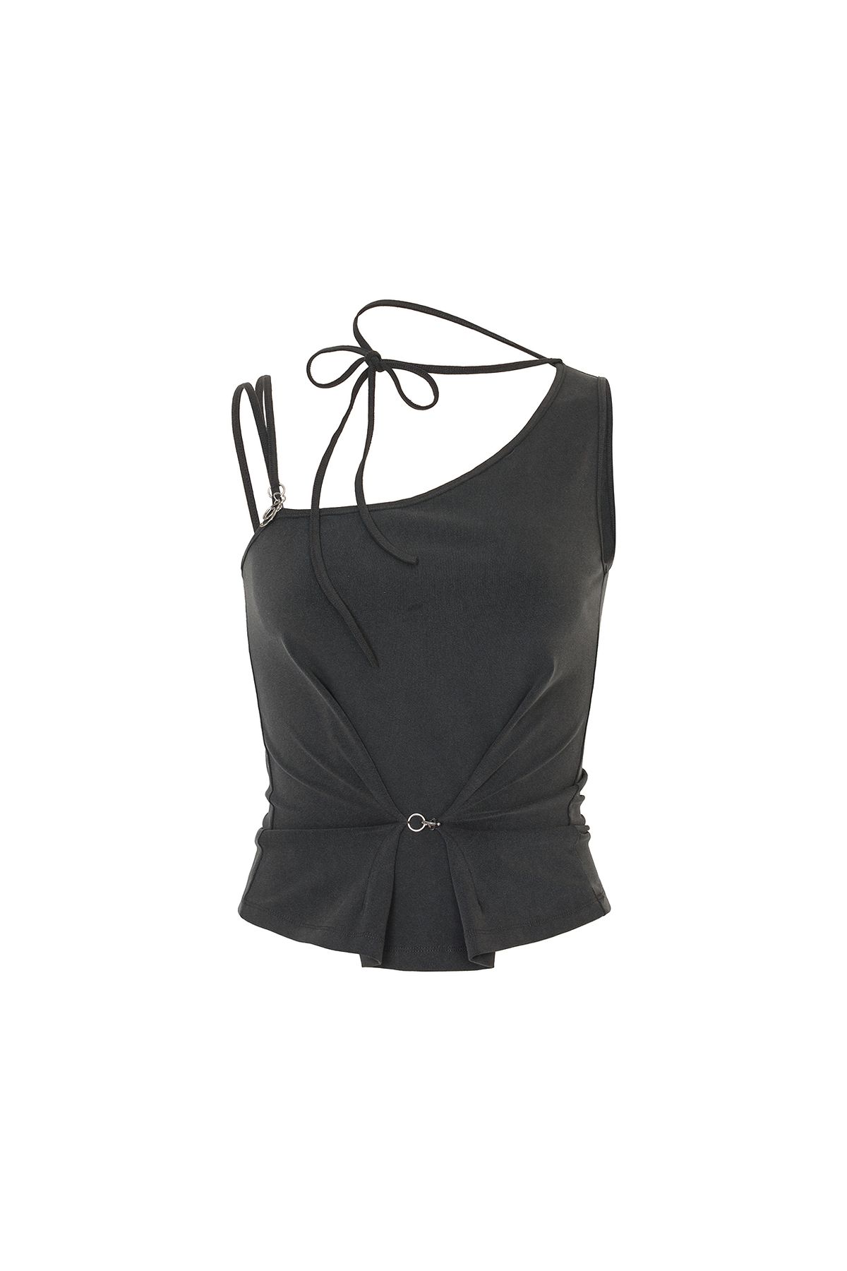페인오어플레져(PAINORPLEASURE) RUBY HOOK TOP charcoal