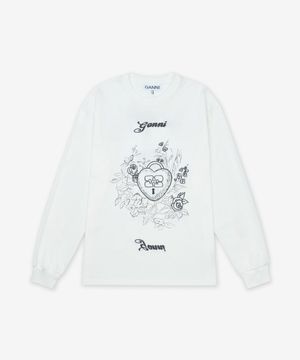 리컷 헤비 저지 참 긴소매 티셔츠 - 에그렛 / T4139135