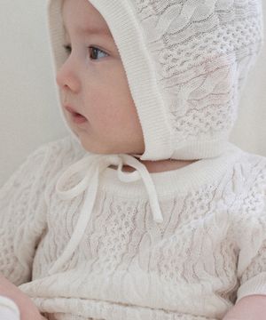[BABY] 케이블 텐셀 보넷 SET