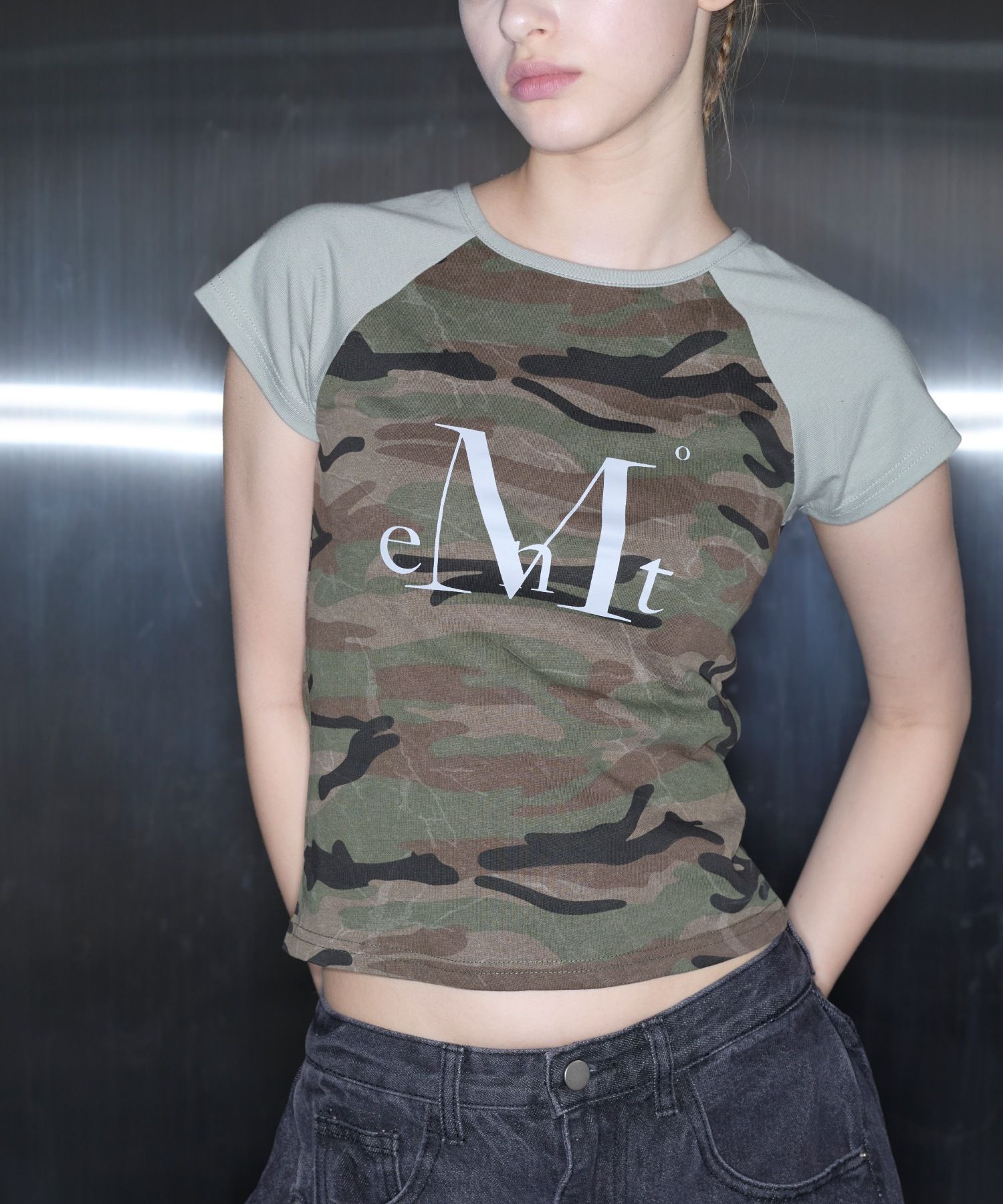 ★MUCENT★ Jug Camo Nagrang Short Sleeve T-shirt Unisex MUSINSA | MUCENT Ruffin Camo Nagrang Slim Fit Short Sleeve