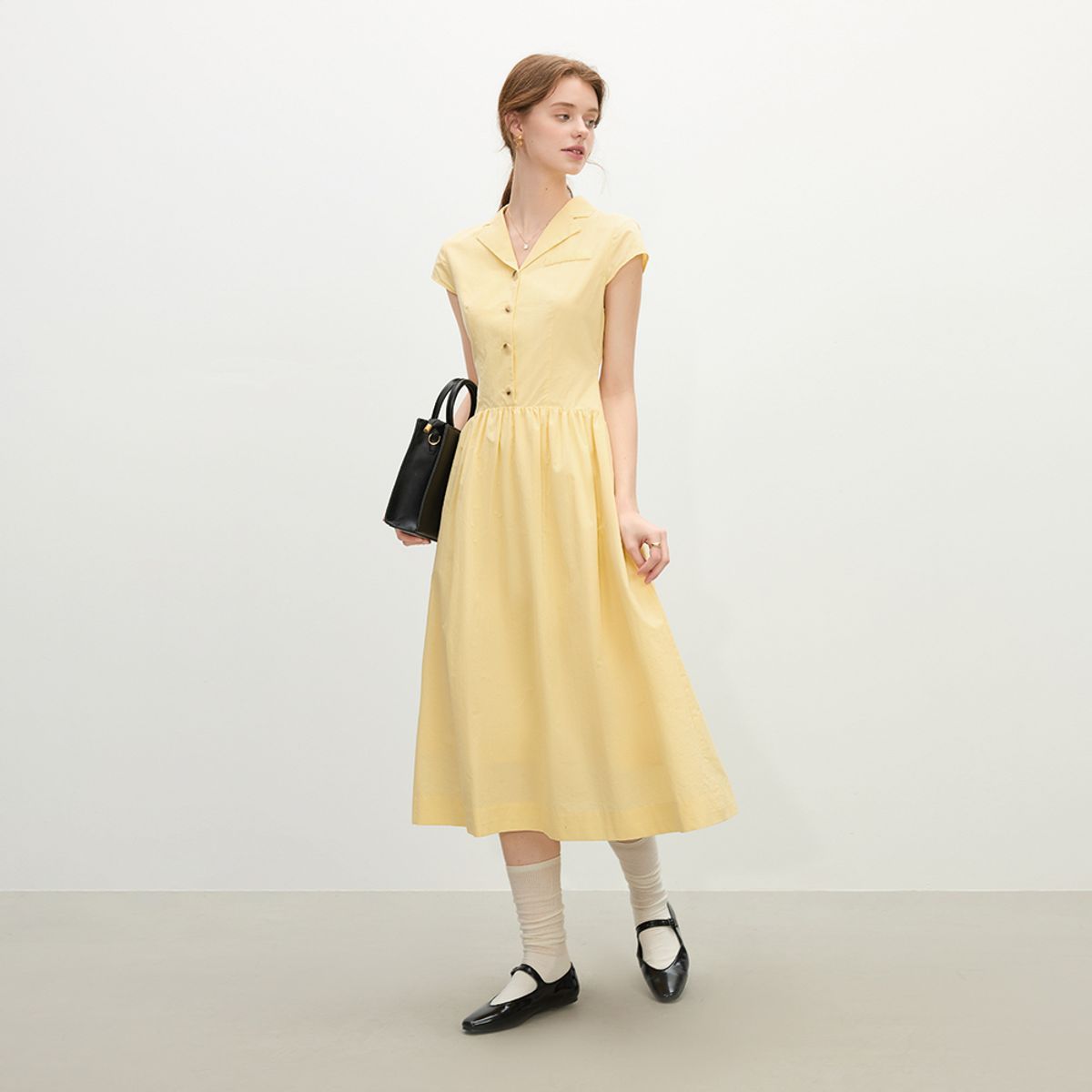 웬스데이딜라잇(WEDNESDAY DELIGHT) WD_Cuban collar shirt dress_2color