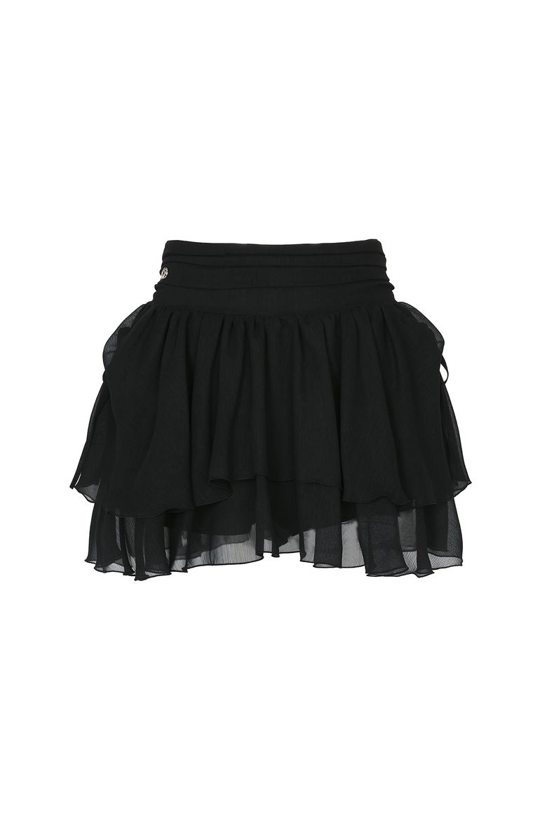 MAGNOLIA FRILL SKIRT black