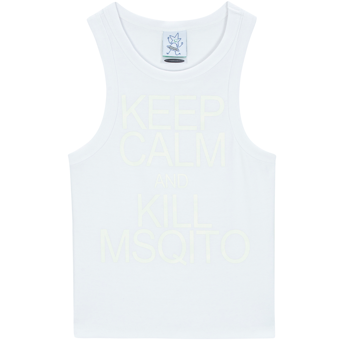모스키토 머더러스(MOSQUITO MURDERERS) KEEP CALM AND KILL MSQITO SLEEVELESS -White