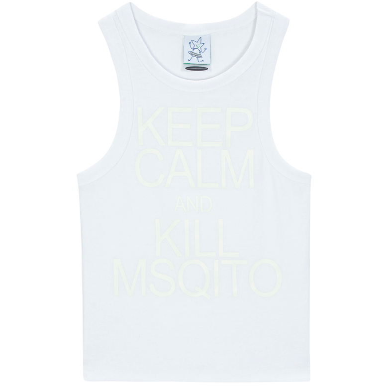 KEEP CALM AND KILL MSQITO SLEEVELESS -White