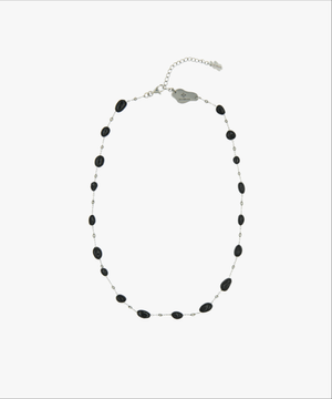 비정형 블랙 쿼츠 체인 목걸이 : RADIANT107