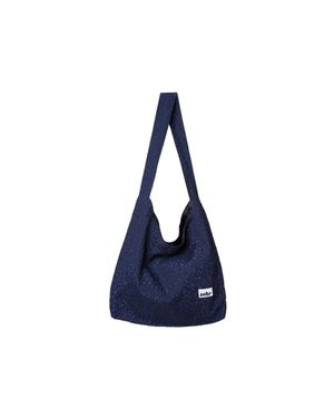 Wrinkle Leopard Hobo Bag (Navy)