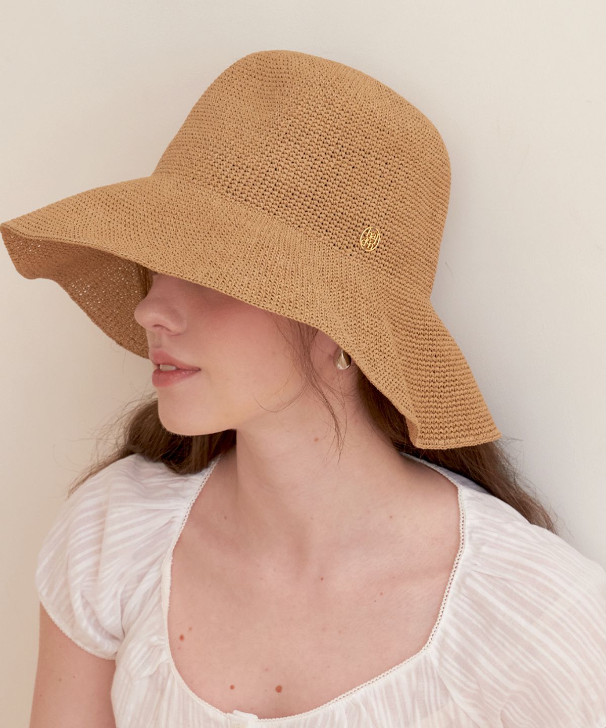 할렌(HALDEN) natural fine bucket hat (C066_beige)