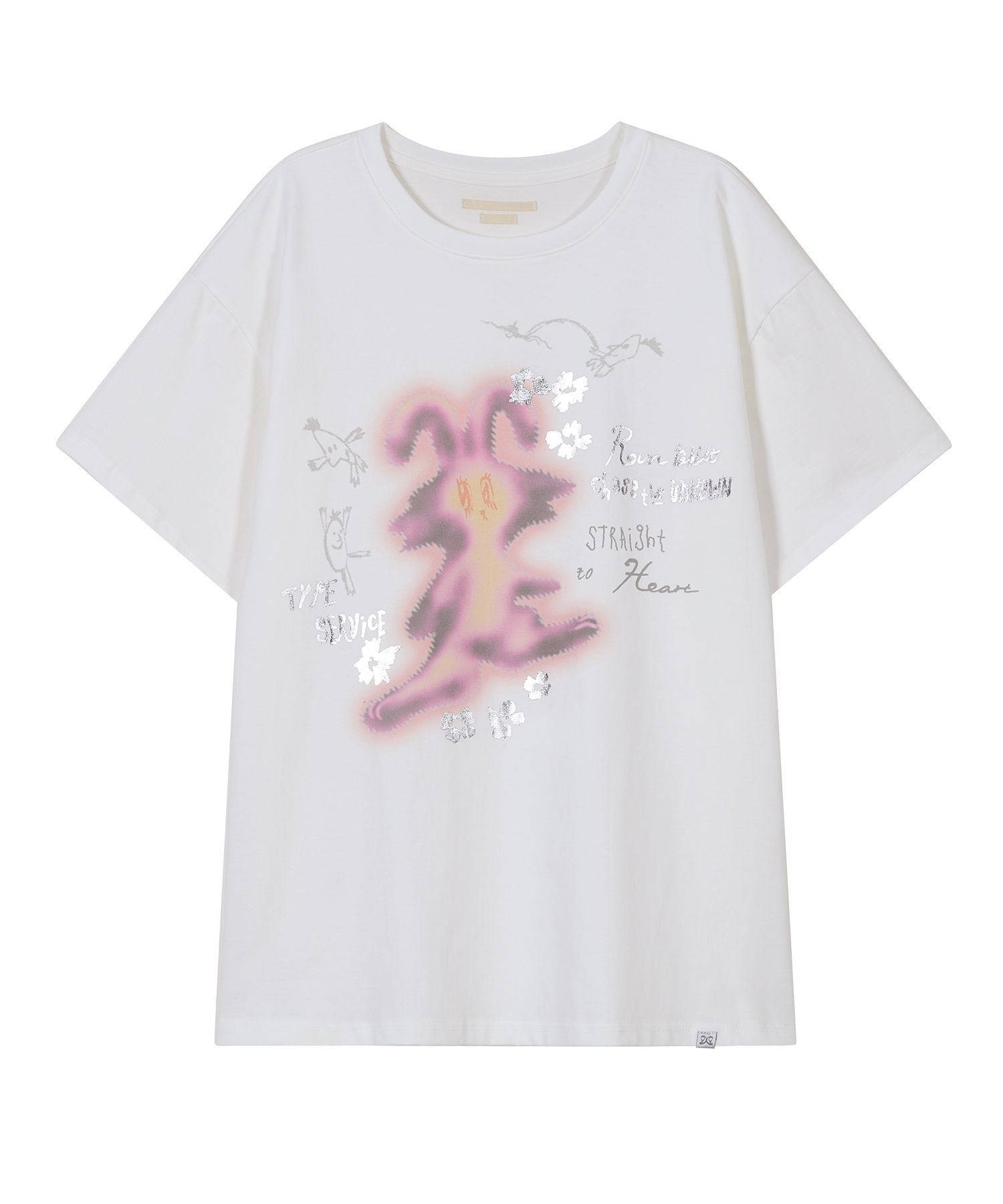 トップス TYPESERVICE Rabbit Ruched Top white TYPESERVICE) Rabbit Ruched Top [White]