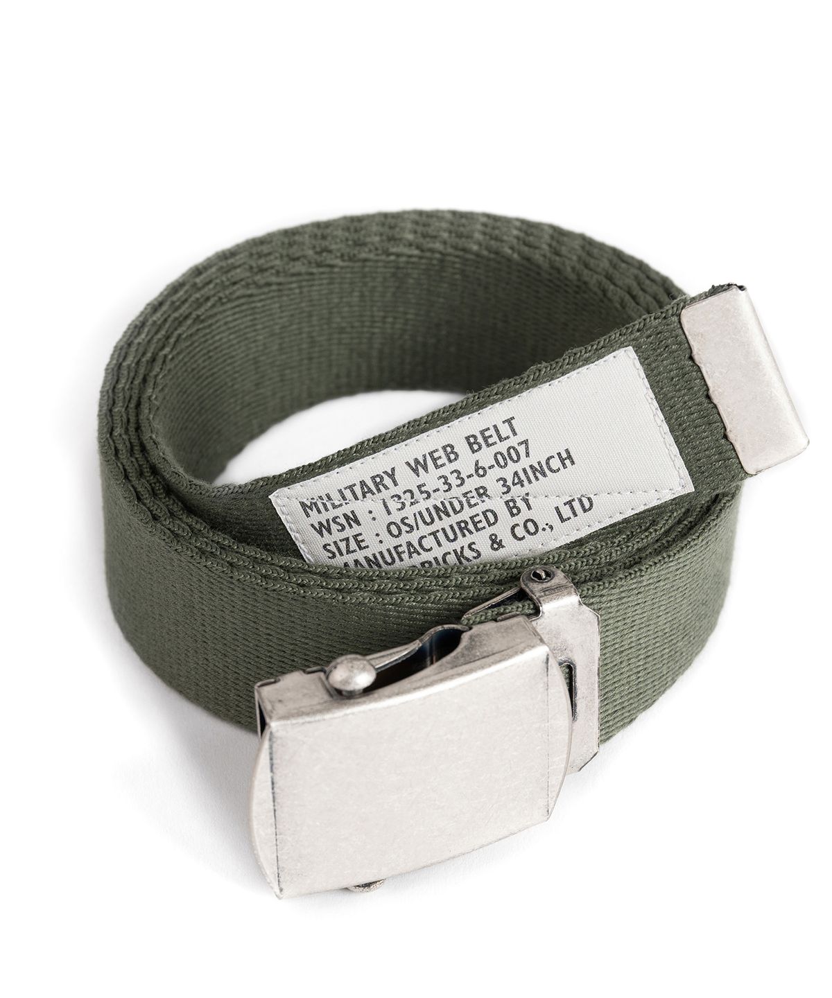 와일드 브릭스(WILD BRICKS) W23 MILITARY WEB BELT (olive green)
