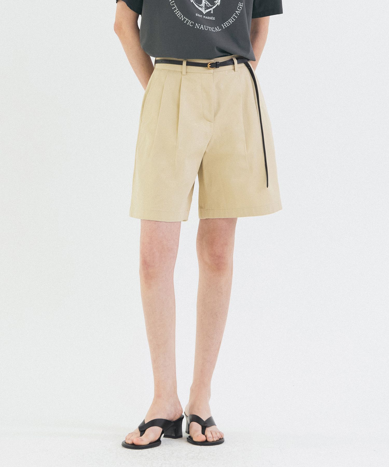 ショートパンツ Siyazu SIPT7158 Classic Tutu Cotton Shorts_Beige MUSINSA公式 | SIYAZU SIPT7158 Classic Tutu Cotton Shorts_Beige