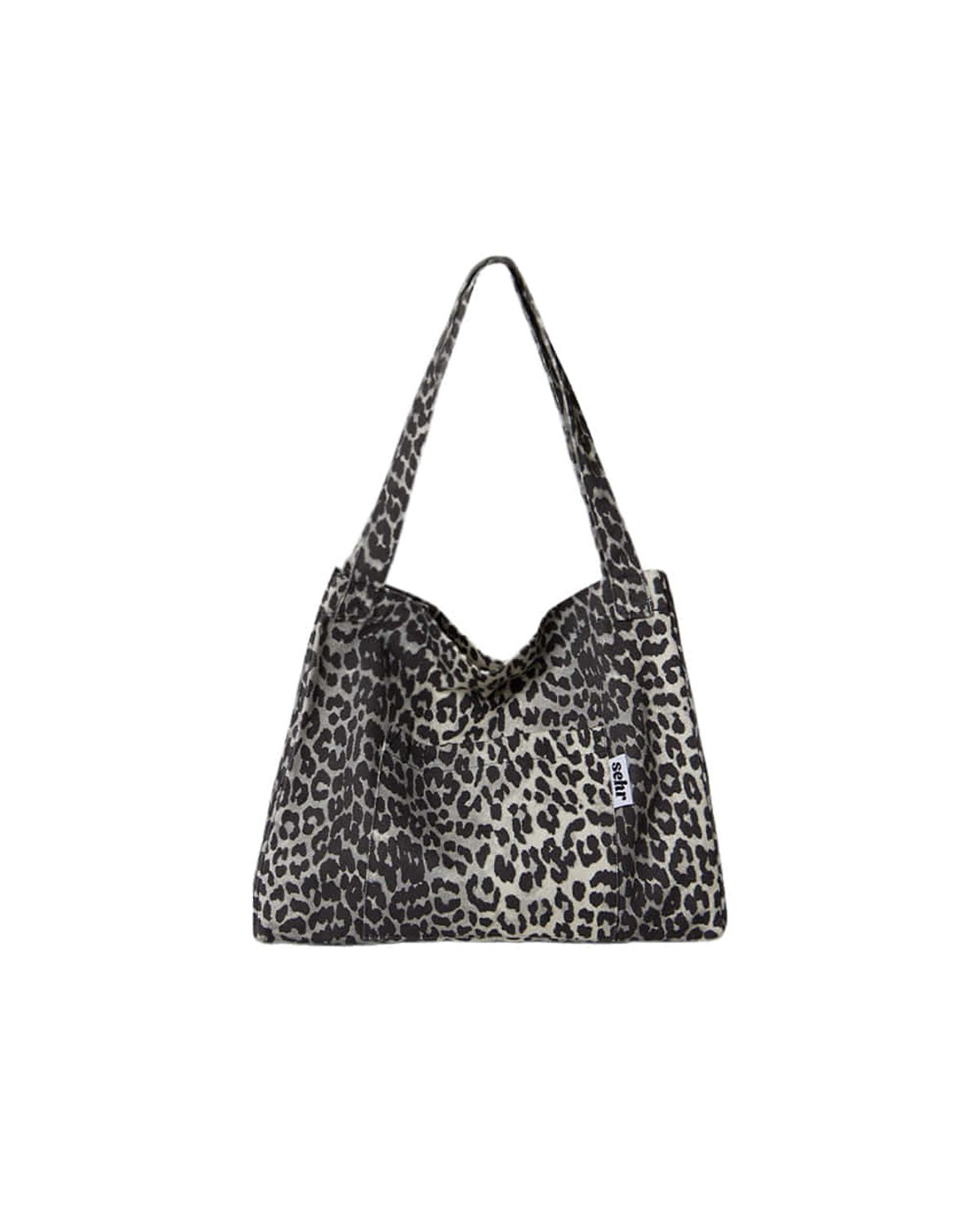 세르(SEHR) Leopard Twill Cotton Big Bag (Black)