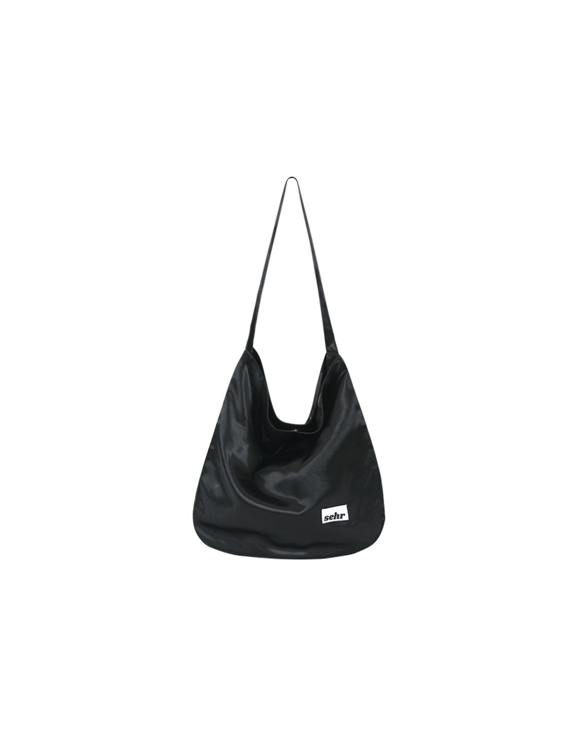 세르(SEHR) Satin Shoulder Bag (Black)