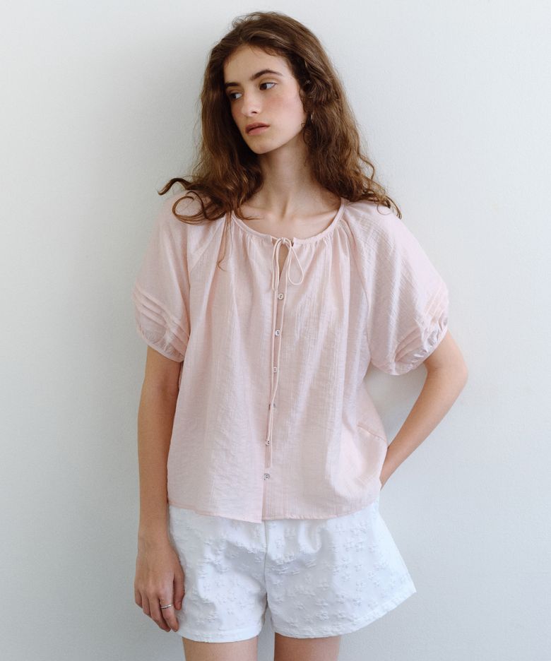 Elena puff half sleeve blouse