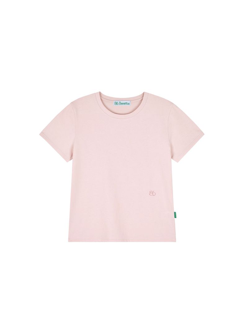 비비 슈퍼 싱글 크루넥 반팔 티셔츠 (Pink)
