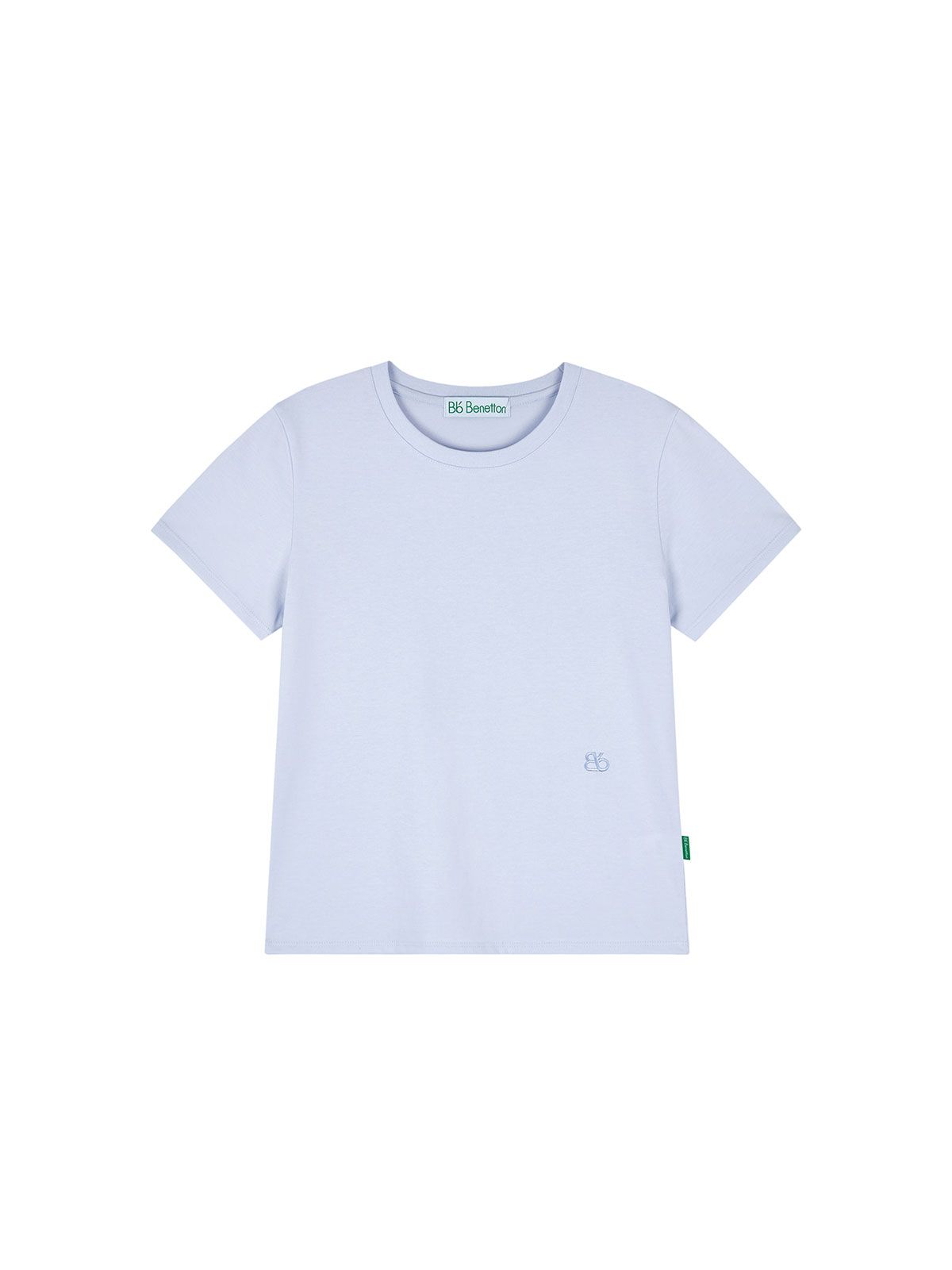 비플랫 베네통(Bb' BENETTON) 비비 슈퍼 싱글 크루넥 반팔 티셔츠 (Sky Blue)