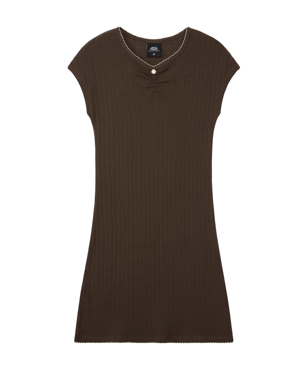 이미스(EMIS) (WOMENS) MINI CORSAGE DRESS-BROWN