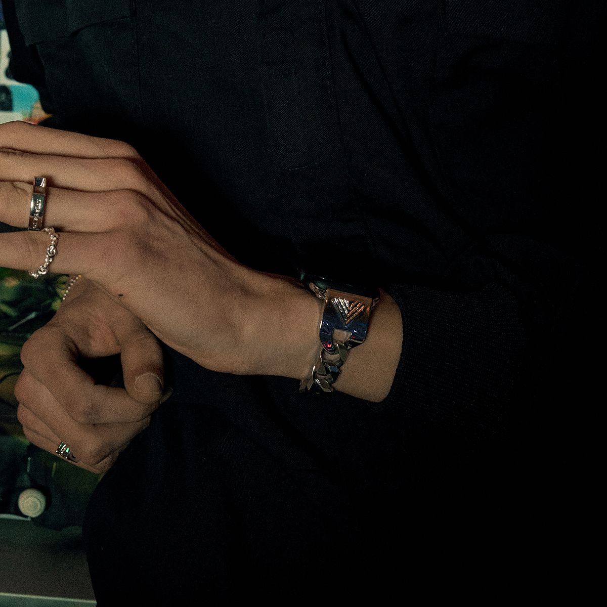 실버태그(SILVERTAG) APPLE WATCH STRAP NAST-STSS13 애플워치 체인 메탈 실버 스트랩