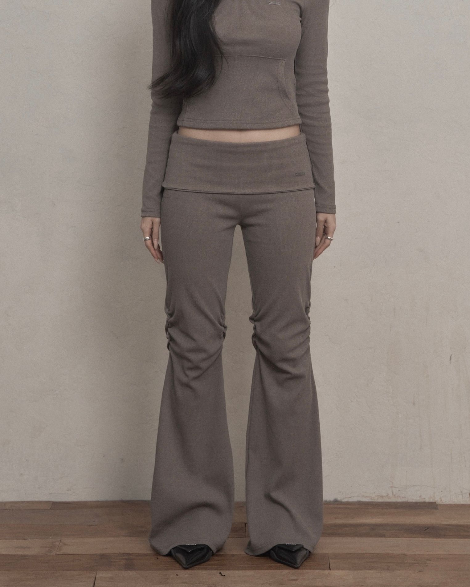 MUSINSA公式 | KHAKIPOINT Vintage Bootcut pants (brown)