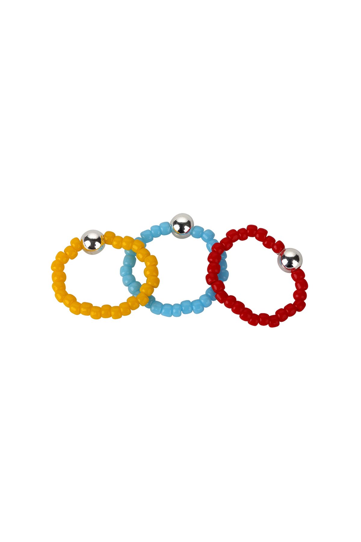 챠미(CHARMY) 실버 비즈 토우 반지 (3colors)